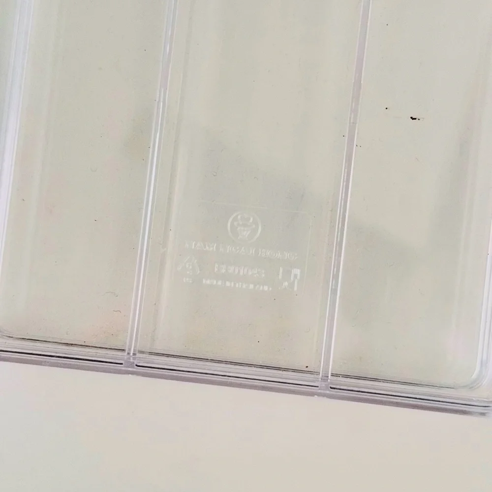BoxBox Clear Acrylic Long 3 Compartment Makeup Jewelry Organizer Box w Lid! 11”